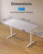 Electric Height Adjustable Standing Desk with Digital Display
