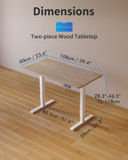 Electric Height Adjustable Standing Desk with Digital Display