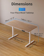 Electric Height Adjustable Standing Desk with Digital Display