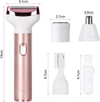 Electric Lady Shaver for Women Bikini Trimmer 4-In-1