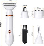 Electric Lady Shaver for Women Bikini Trimmer 4-In-1