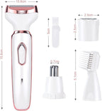 Electric Lady Shaver for Women Bikini Trimmer 4-In-1