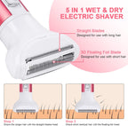 Electric Lady Shaver for Women Bikini Trimmer 4-In-1