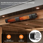 Electric Outdoor Heater Patio 3000W Infrared 3 Heat