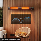 Electric Outdoor Heater Patio 3000W Infrared 3 Heat
