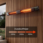 Electric Outdoor Heater Patio 3000W Infrared 3 Heat
