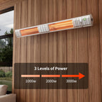 Electric Outdoor Heater Patio 3000W Infrared 3 Heat