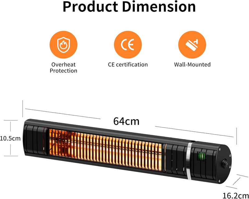 Electric Patio Heater 2000W