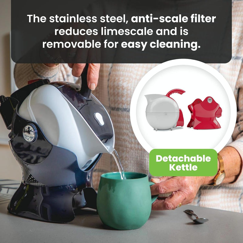 Electric Safety Kettle Tipper Base Included Effortless Pour