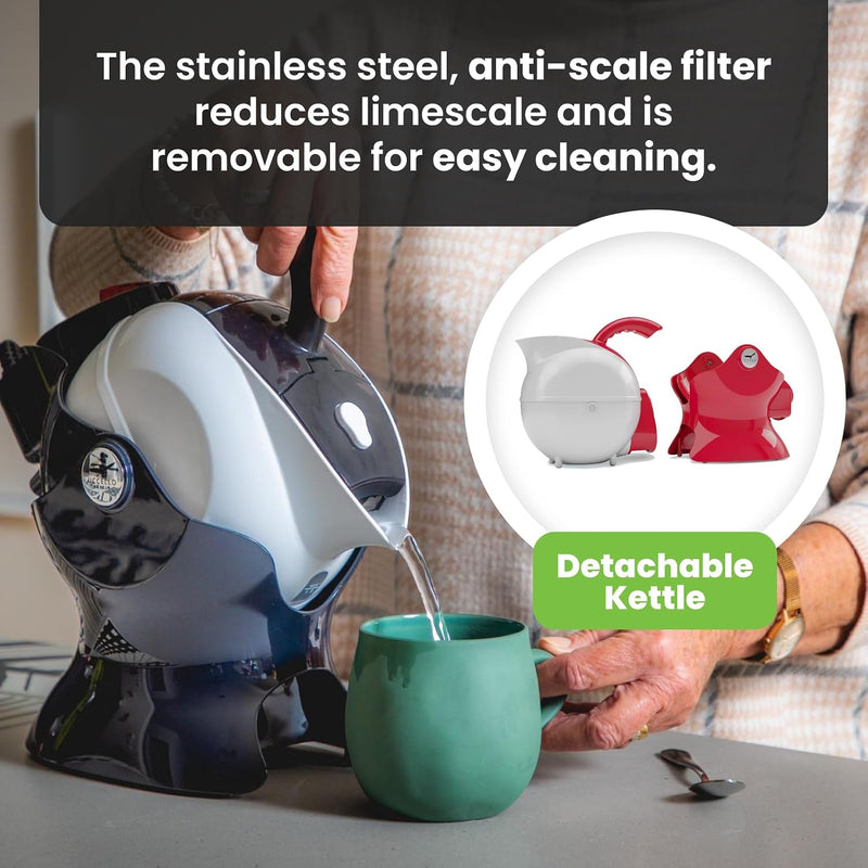 Electric Safety Kettle Tipper Base Included Effortless Pour