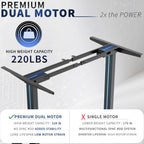 Electric Stand Up Desk Frame Diy Workstation Only