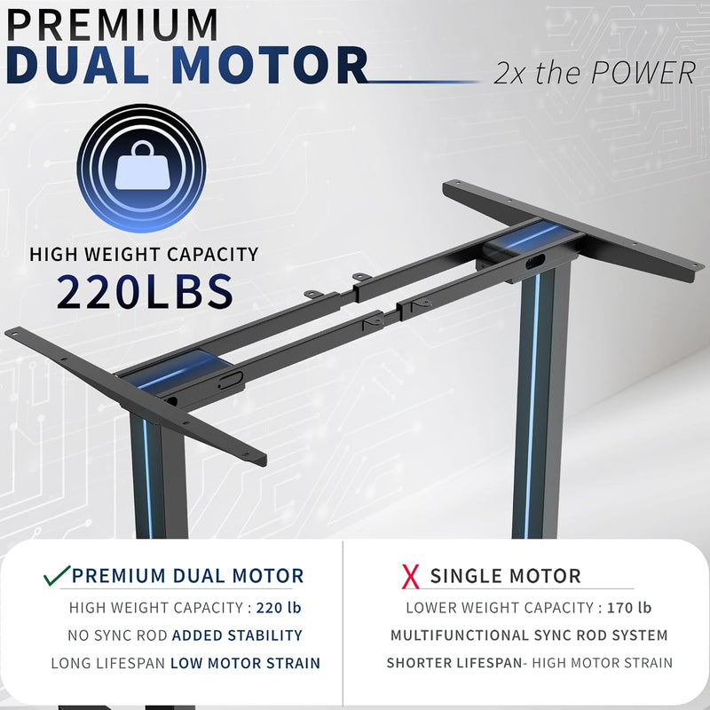 Electric Stand Up Desk Frame Diy Workstation Only
