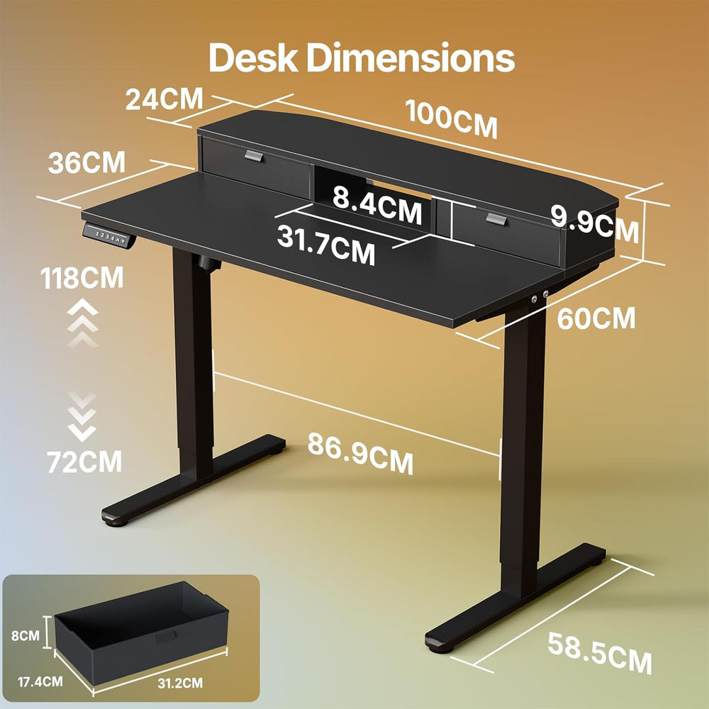 Standing Desk with Drawers