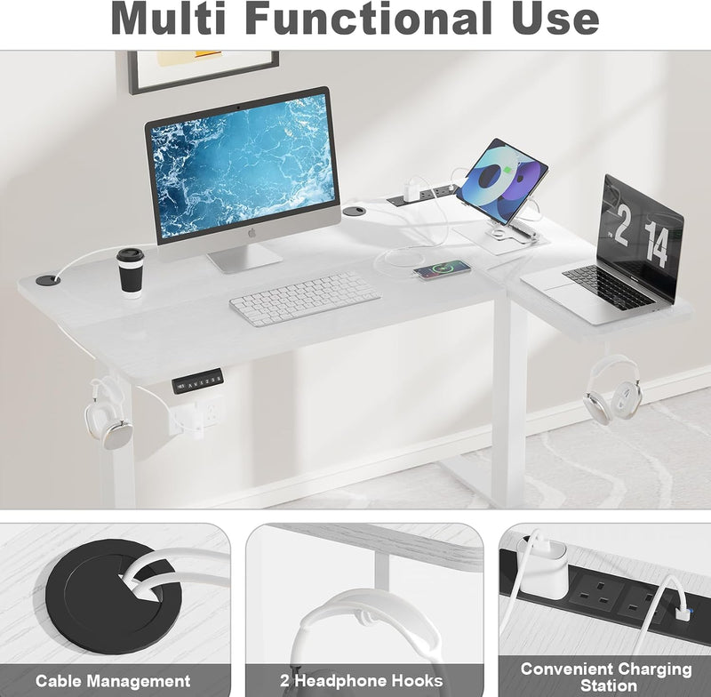 Electric Standing Desk 120x60CM Sit Stand Table Height