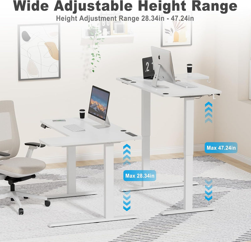 Electric Standing Desk 120x60CM Sit Stand Table Height