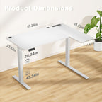 Electric Standing Desk 120x60CM Sit Stand Table Height