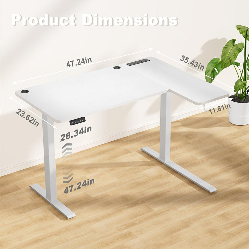 Electric Standing Desk 120x60CM Sit Stand Table Height