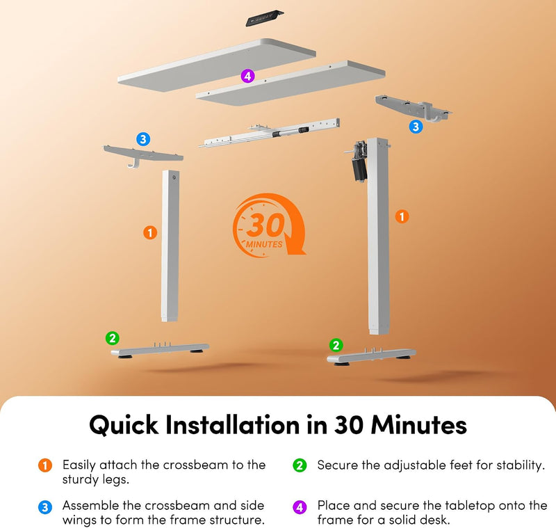 Electric Standing Desk 140 X 70CM Height