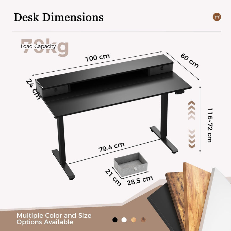 Electric Standing Desk 2 Memory Buttons for Stand