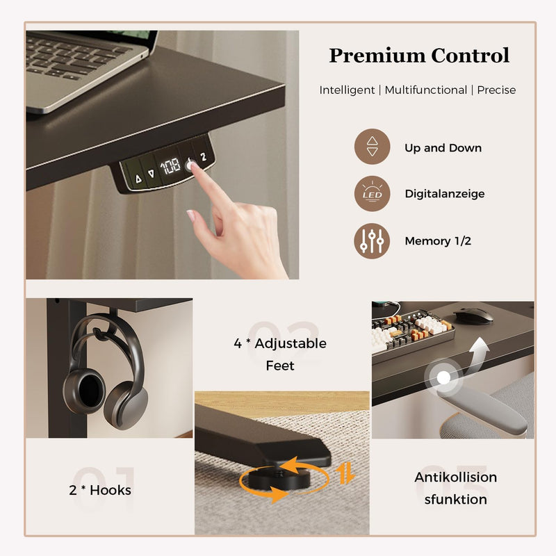 Electric Standing Desk 2 Memory Buttons for Stand