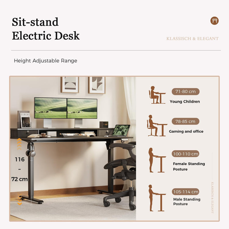 Electric Standing Desk 2 Memory Buttons for Stand