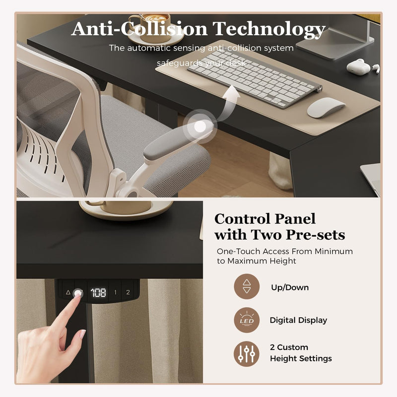 Electric Standing Desk 2 Memory Buttons for Stand