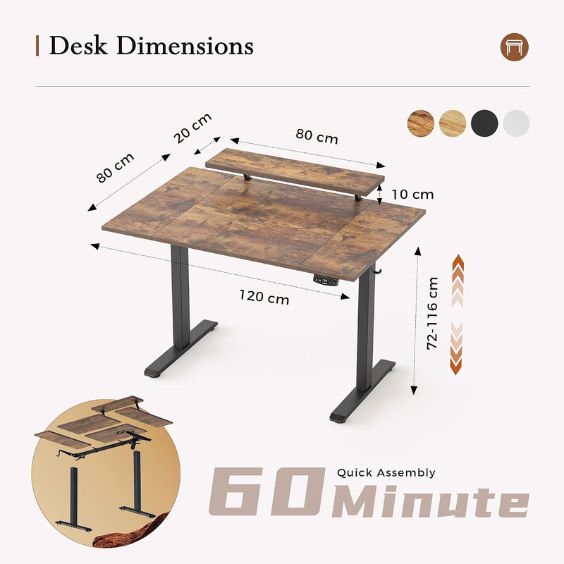 Electric Standing Desk 2 Memory Buttons for Stand
