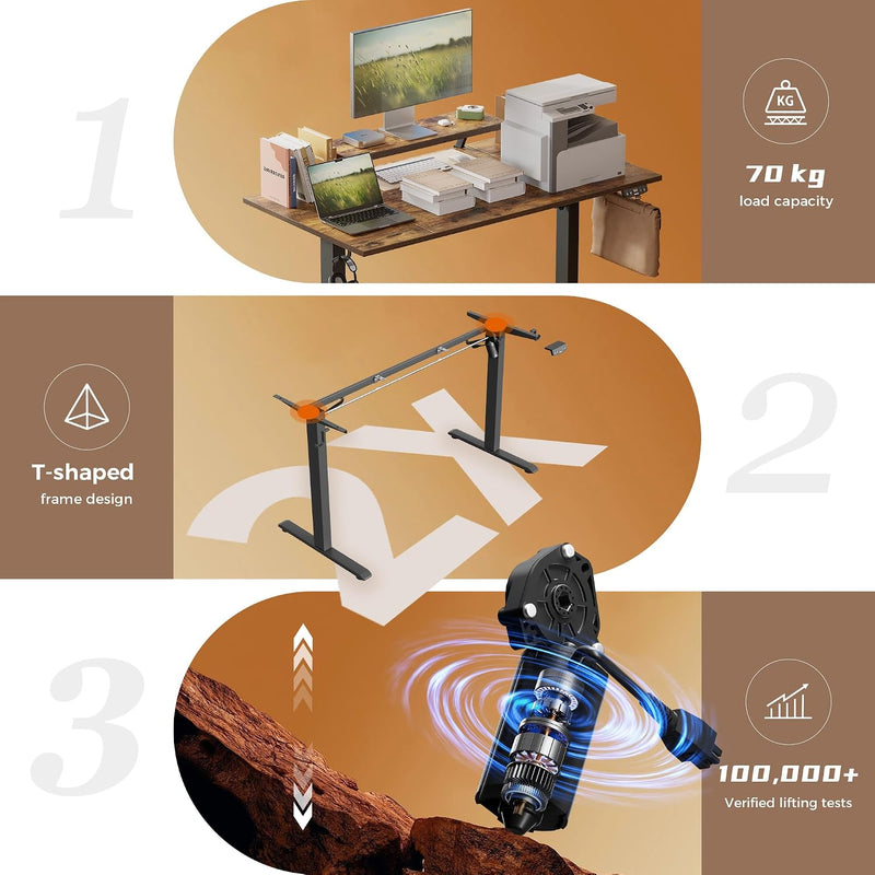 Electric Standing Desk 2 Memory Buttons for Stand