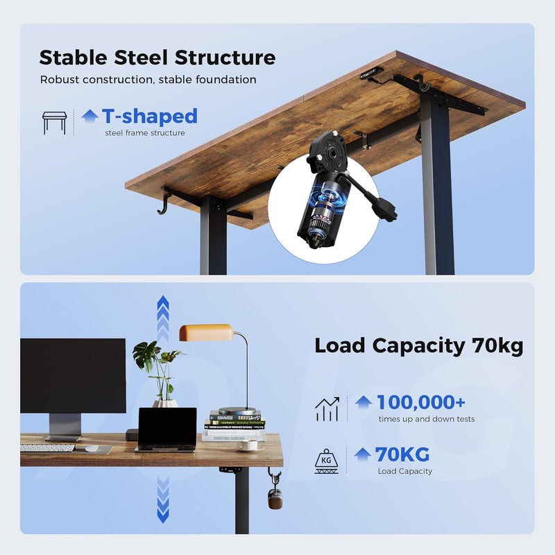 Electric Standing Desk 2 Memory Buttons Height
