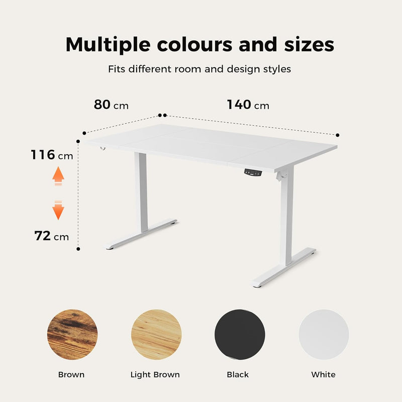 Electric Standing Desk 2 Memory Buttons Height