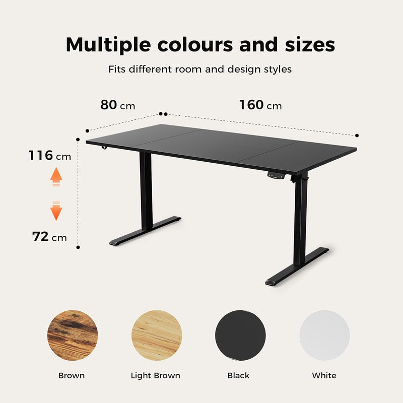 Electric Standing Desk 2 Memory Buttons Height