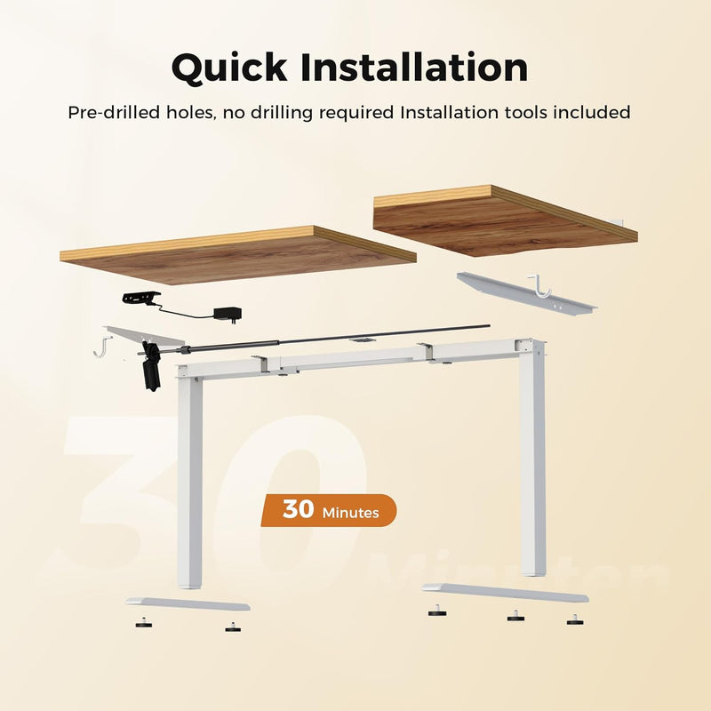 Electric Standing Desk 2 Memory Buttons Height