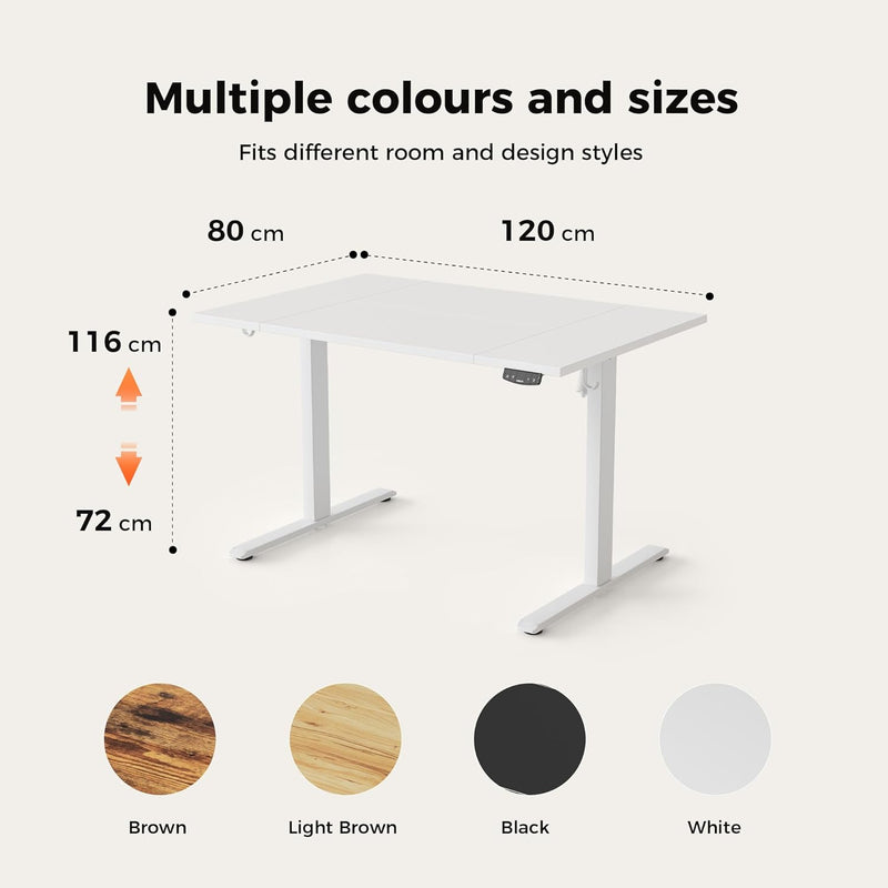 Electric Standing Desk 2 Memory Buttons Height