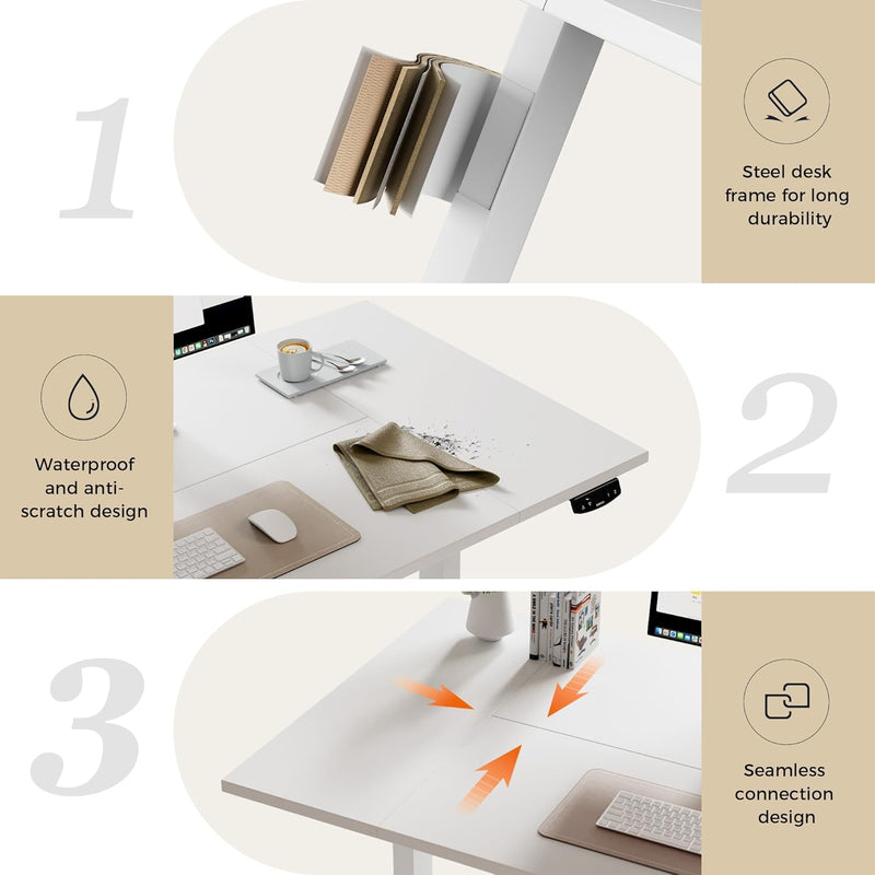Electric Standing Desk 2 Memory Buttons Height