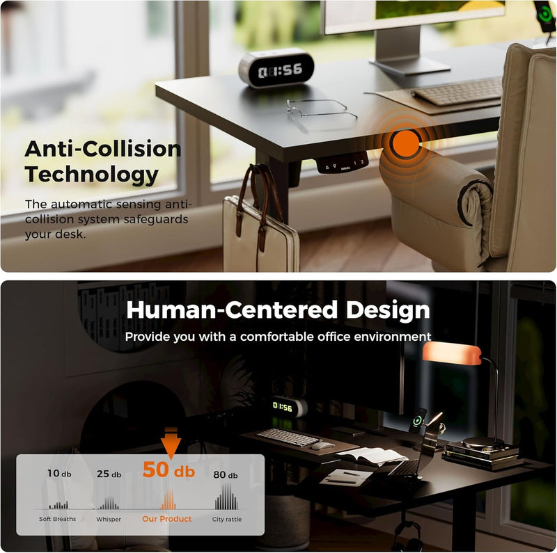 Electric Standing Desk 2 Memory Buttons Height