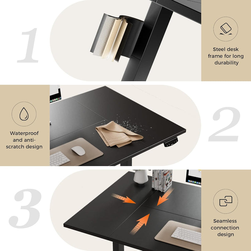 Electric Standing Desk 2 Memory Buttons Height
