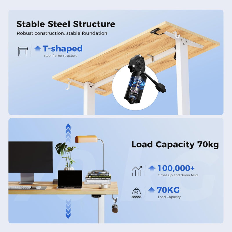 Electric Standing Desk 2 Memory Buttons Height
