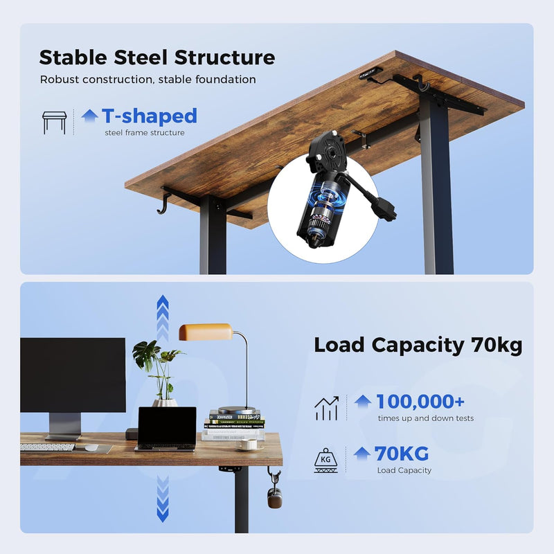 Electric Standing Desk 2 Memory Buttons Height
