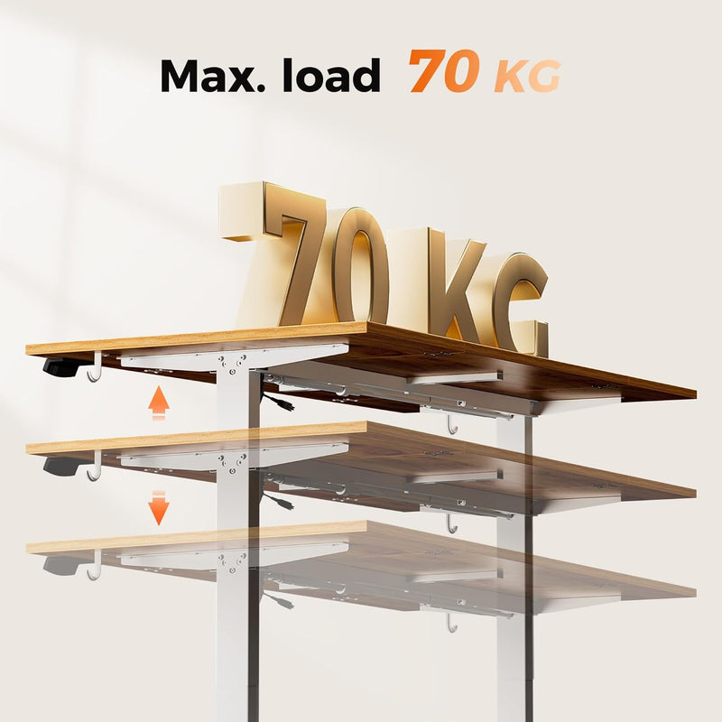 Electric Standing Desk 2 Memory Buttons Height