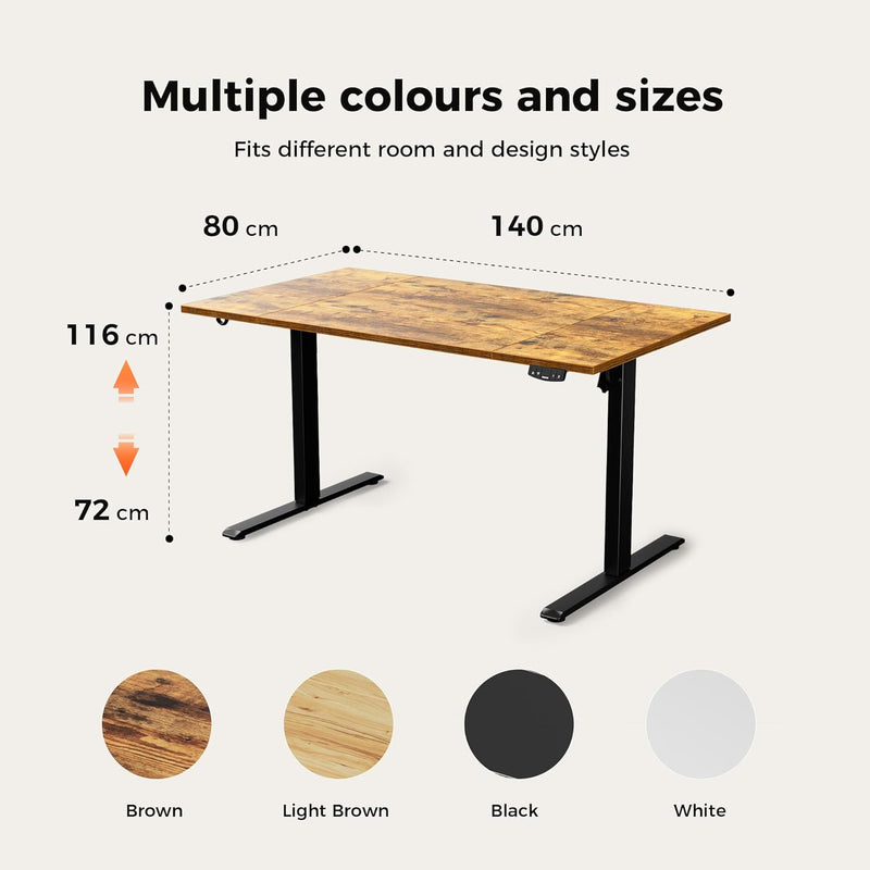 Electric Standing Desk 2 Memory Buttons Height