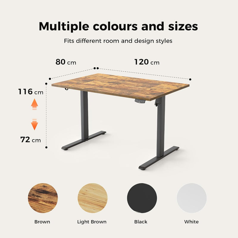 Electric Standing Desk 2 Memory Buttons Height