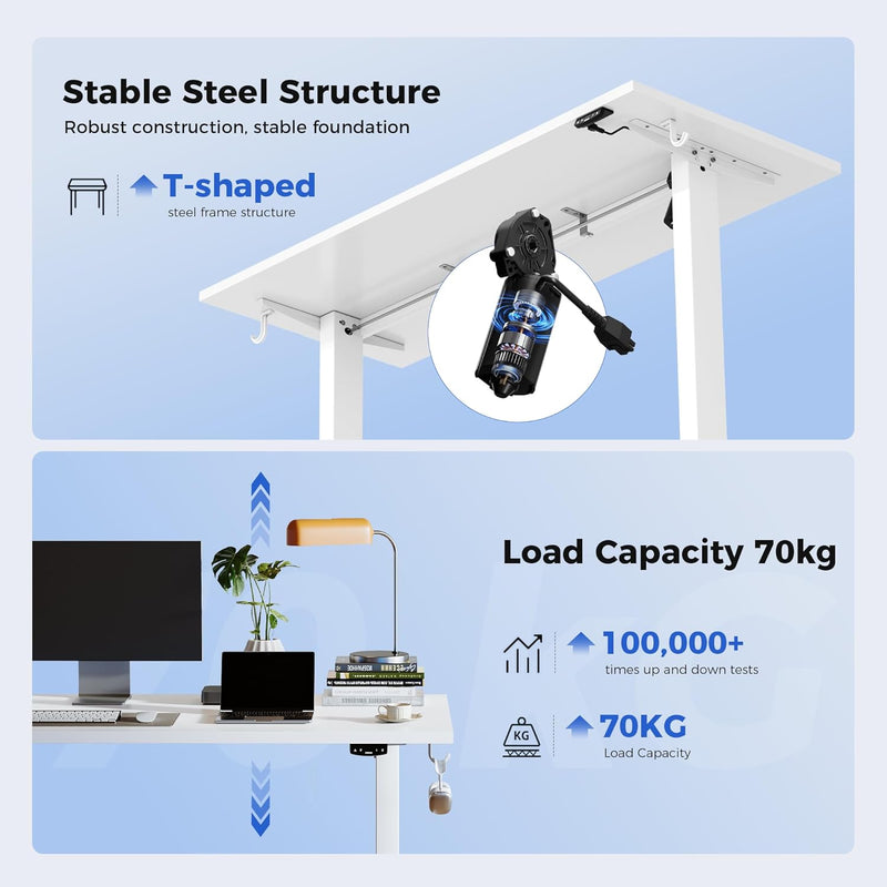 Electric Standing Desk 2 Memory Buttons Height