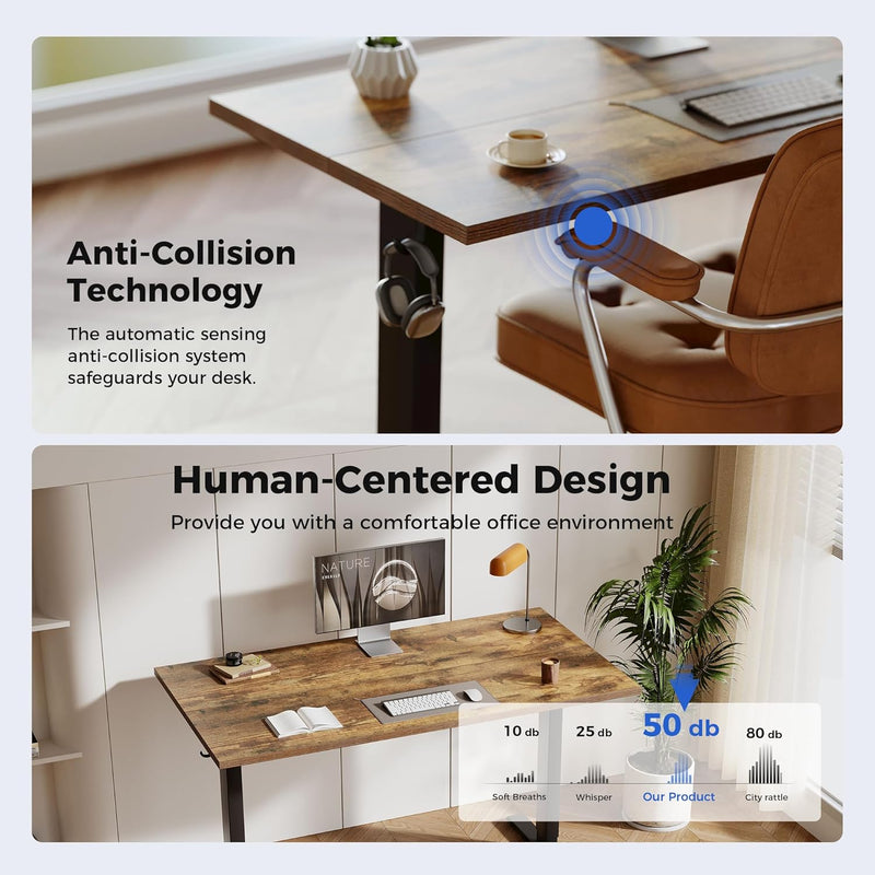 Electric Standing Desk 2 Memory Buttons Height