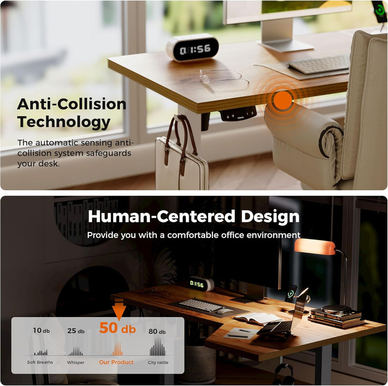 Electric Standing Desk 2 Memory Buttons Height