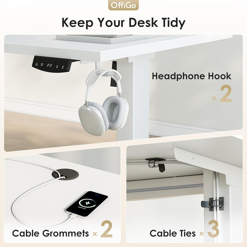 Desk Height Adjustable with 2 Memory Presets