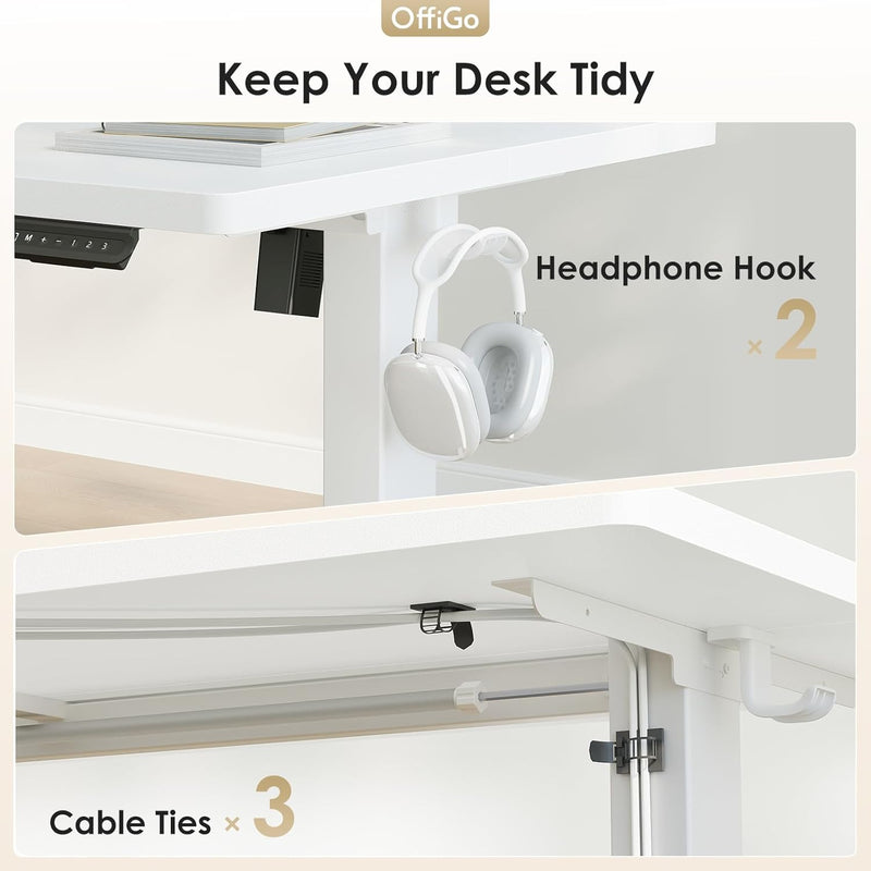 Desk Height Adjustable with 2 Memory Presets