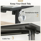 Electric Standing Desk Height Adjustable with 2