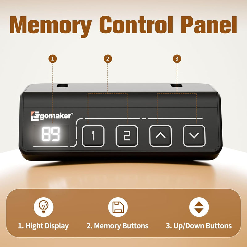 Electric Standing Desk 2 Memory Heights Height