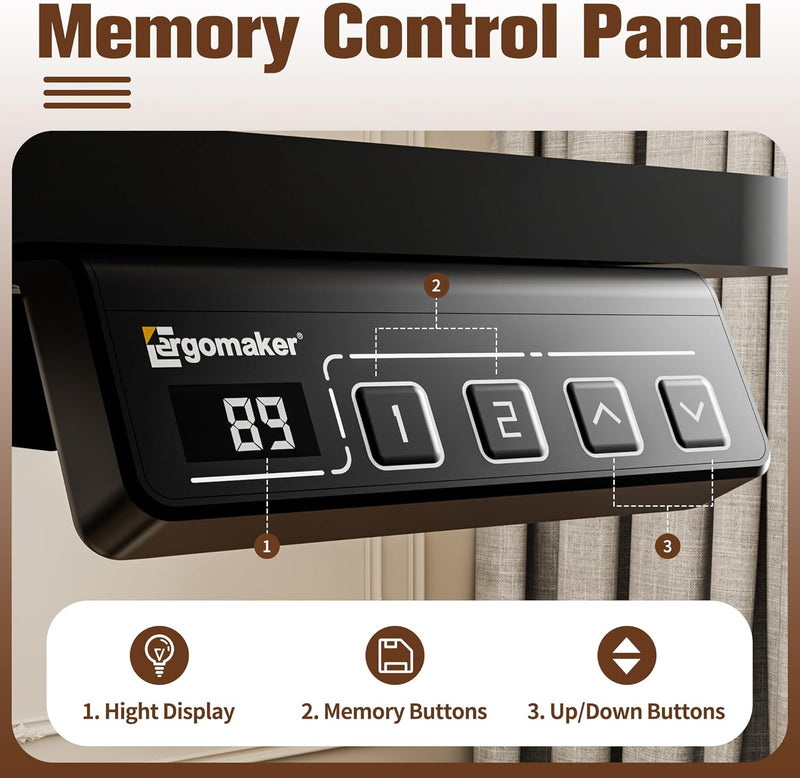 Electric Standing Desk 2 Memory Heights Height