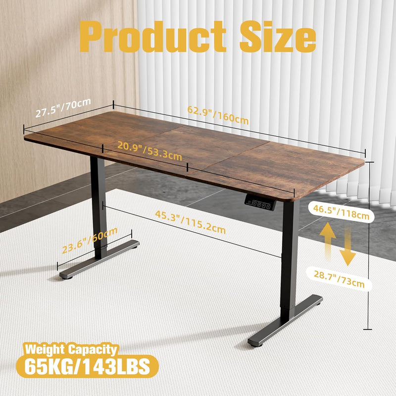 Electric Standing Desk 2 Memory Heights Height